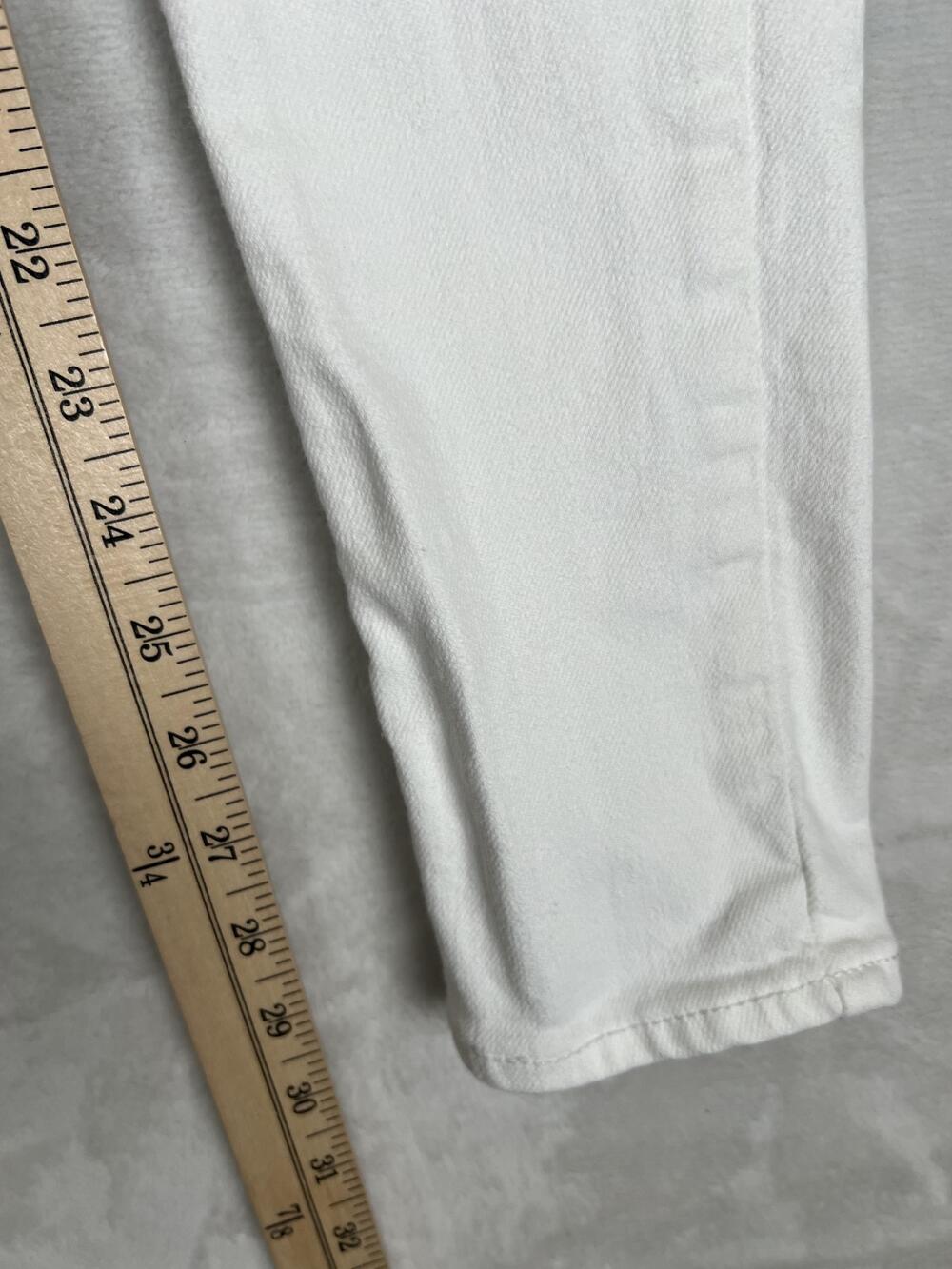 Levi's 721 High Rise Skinny Jeans Womens 27x30 White Light Wash Stretch Denim - Picture 3 of 10